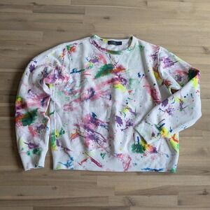 Polo Ralph Lauren Splatter Sweatshirt Women's Size Large Rare